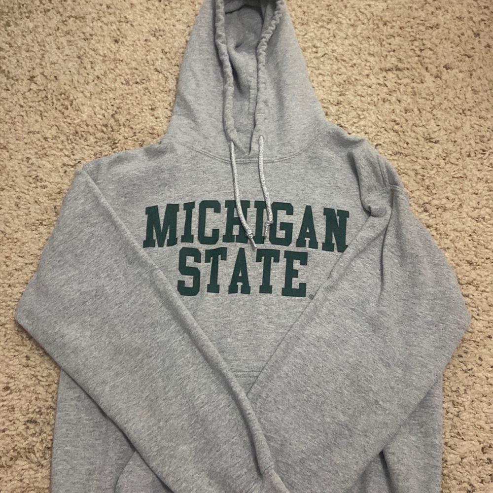 Grey Michigan state hoodie size small